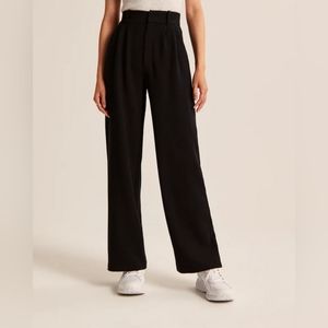 Black wide leg trouser - Medium